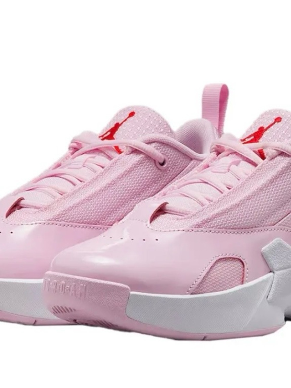 Jordan Pink and Red Low-Top Sneakers